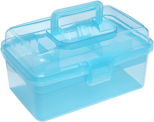 Portable Plastic Clear First Aid Box with Handle