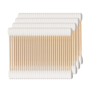 Biodegradable Sterile White Cotton Bud with Wooden Sticker
