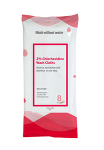 Hypoallergenic No Rinsing 2% Dimethicone Wash Cloths for All Skin Types