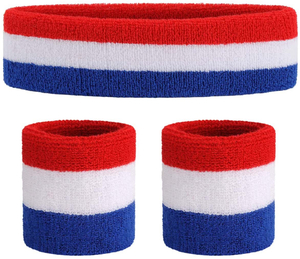 Outdoor Athletic Sports Headband Wristband Set for Absorbing Sweat