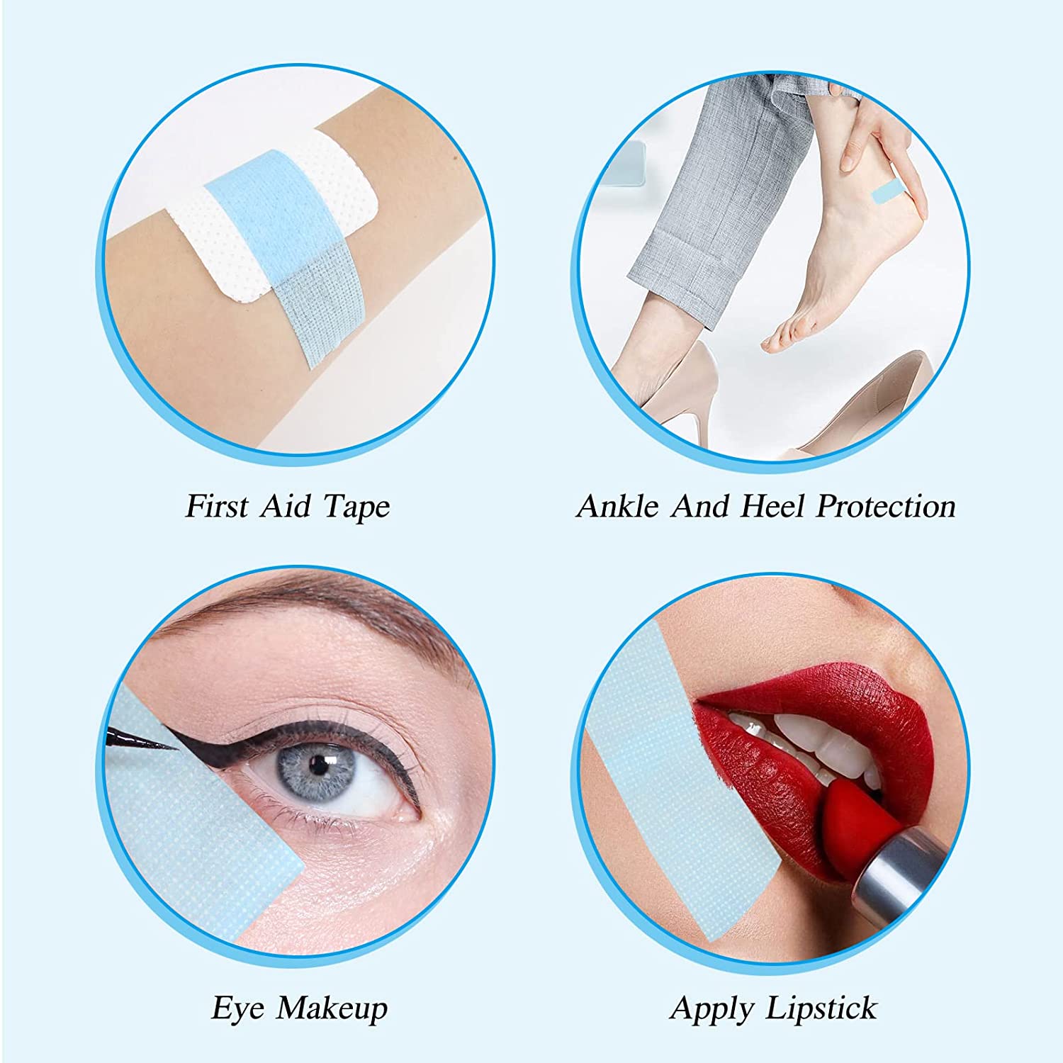 Reusable Adhesive Waterproof Blue Silicone Tape For Eyelash Extensions