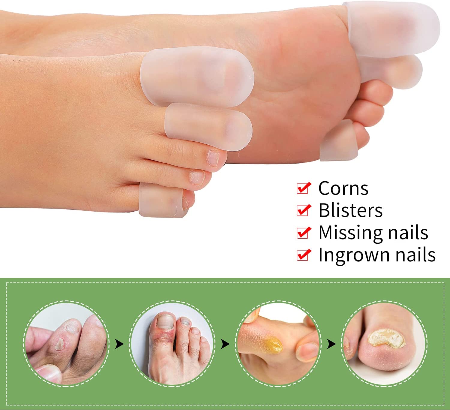 Breathable Gel Big Toe Protector for Blisters
