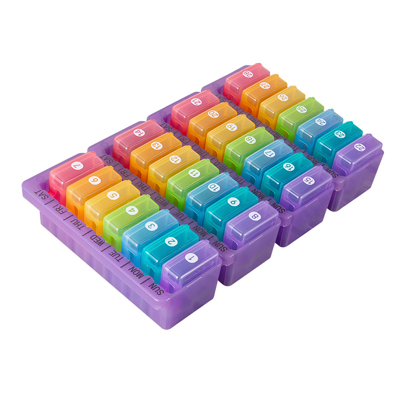 Large Portable Monthly Weekly Pill Organizer
