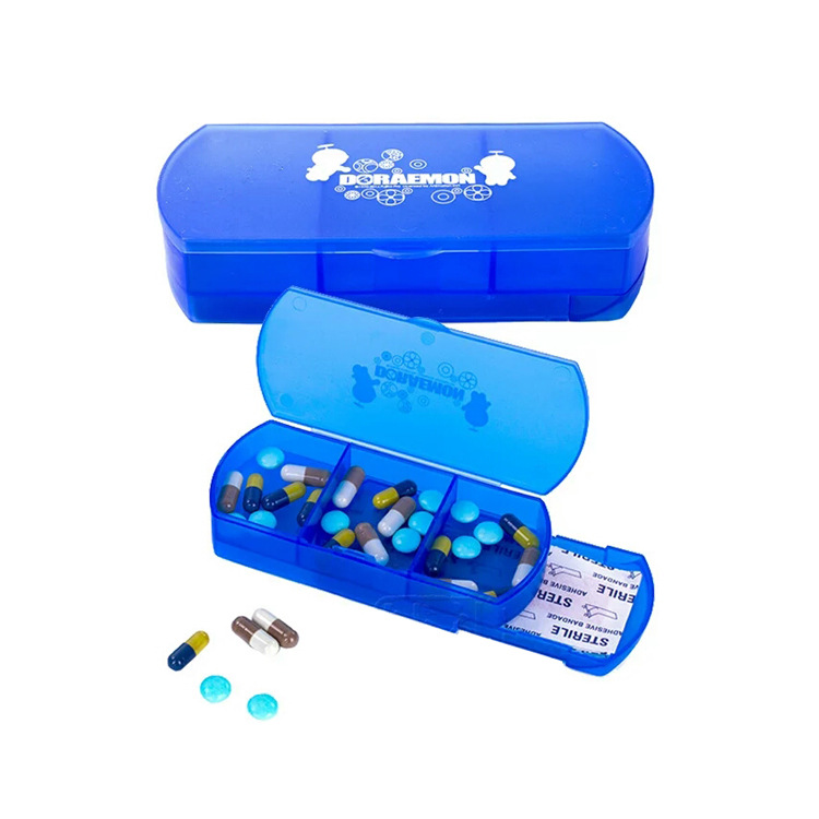 Promotional Medical First Aid Bandaid Plaster Box with Pill Organizer