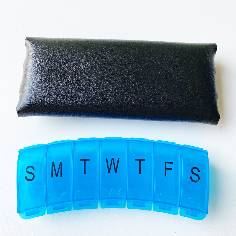 Plastic Blue Large Weekly Pill Box