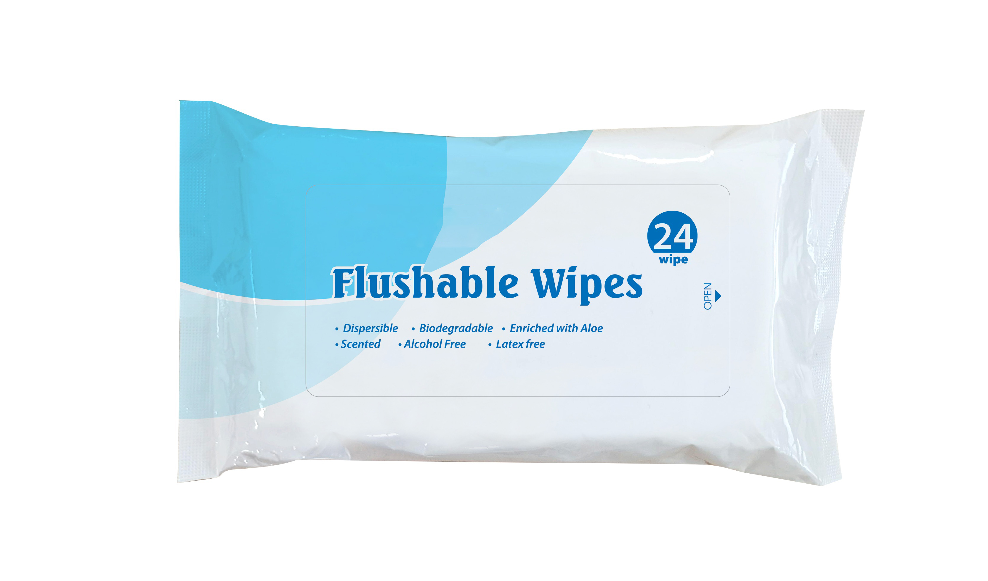  Large Scented Dispersible Flushable Wet Wipes for Adult