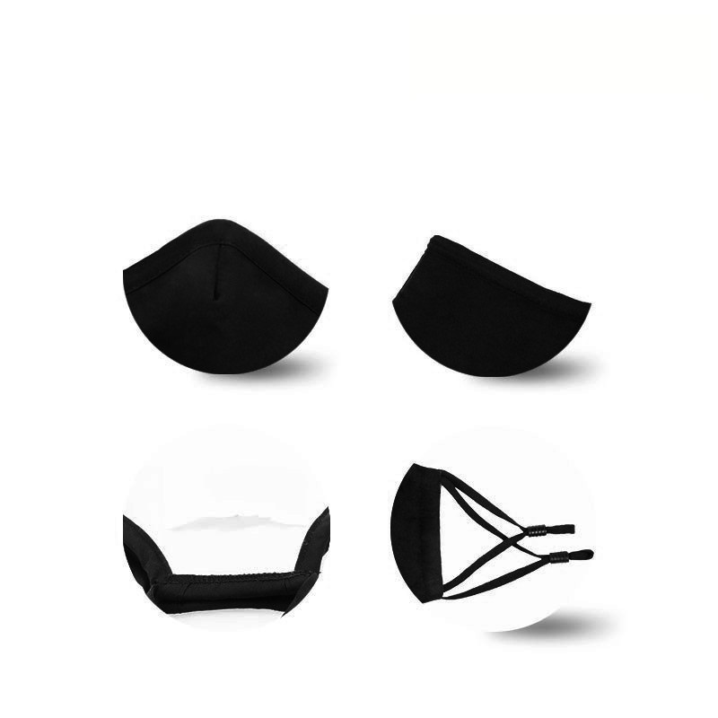 Novelty Reusable Black Cotton Mask with Carbon Filter