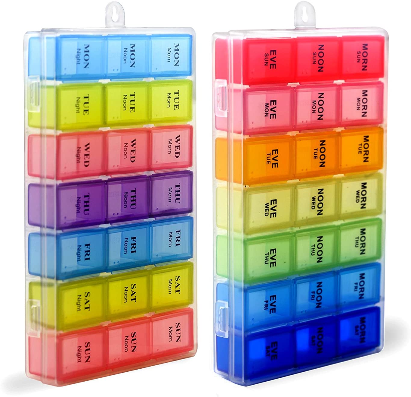 Detachable Colorful Weekly Medication Tablet Box