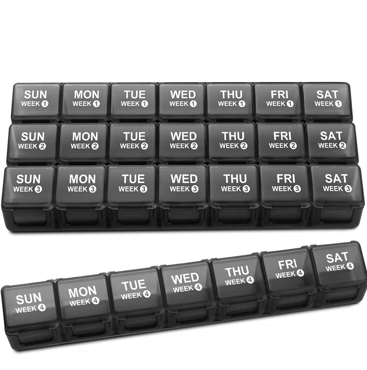 Dustproof Monthly 28 Day 4 Weeks Pill Organizer