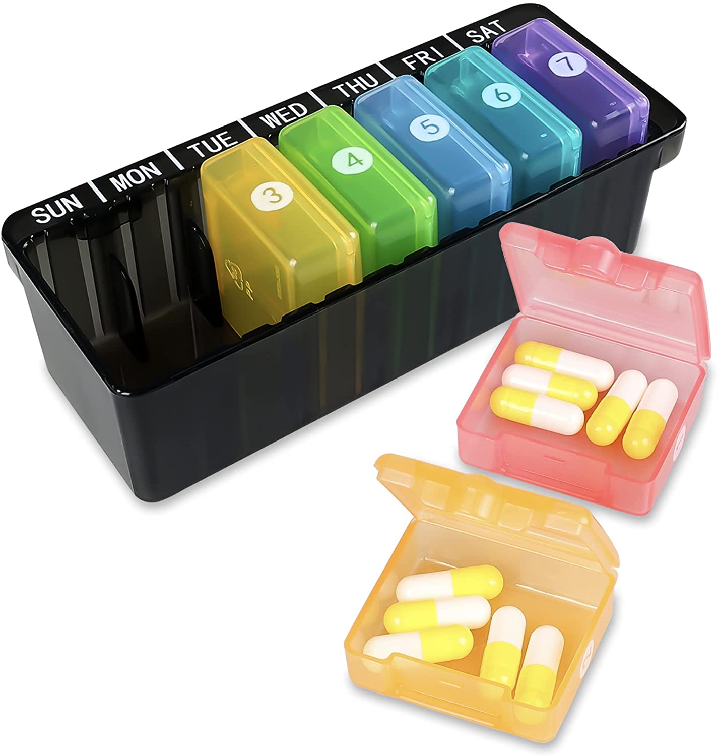 Large Portable Monthly Weekly Pill Organizer