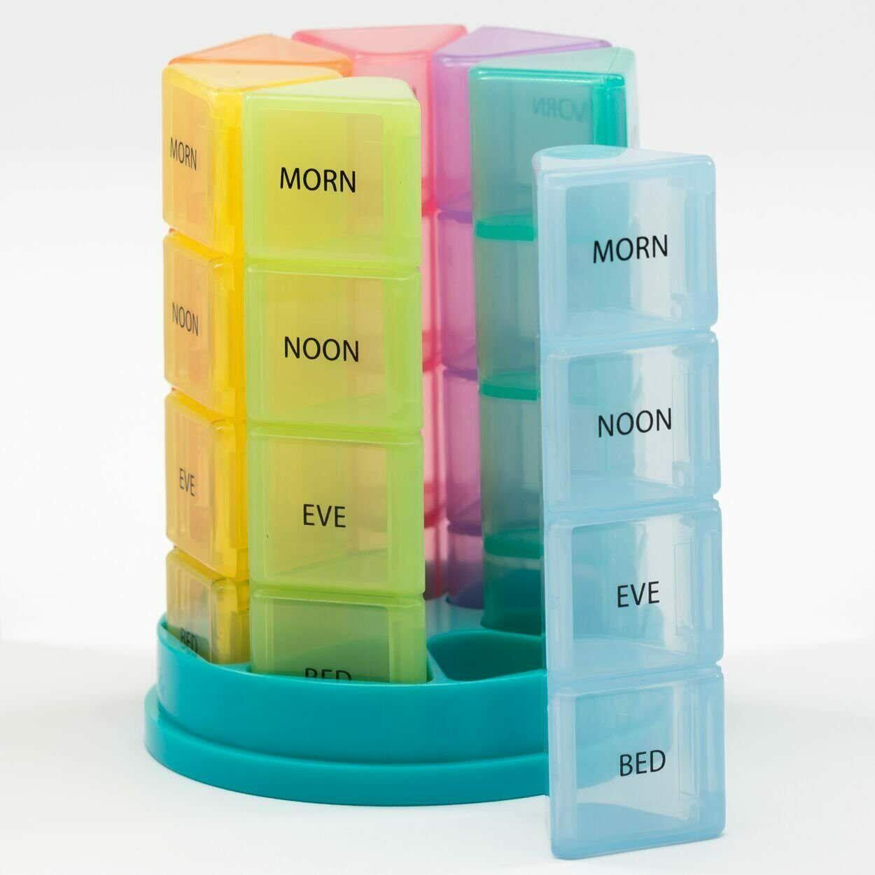 New Portable Weekly 4 Times a Day Pill Box