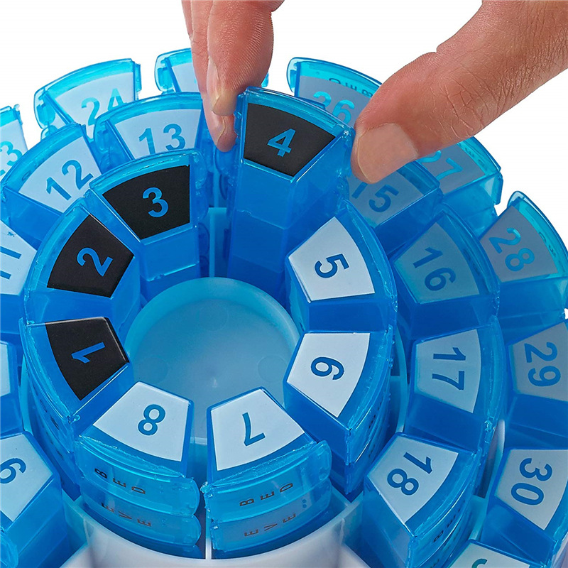 Extra Large 31 day Monthly Pill Box with Pill Cutter
