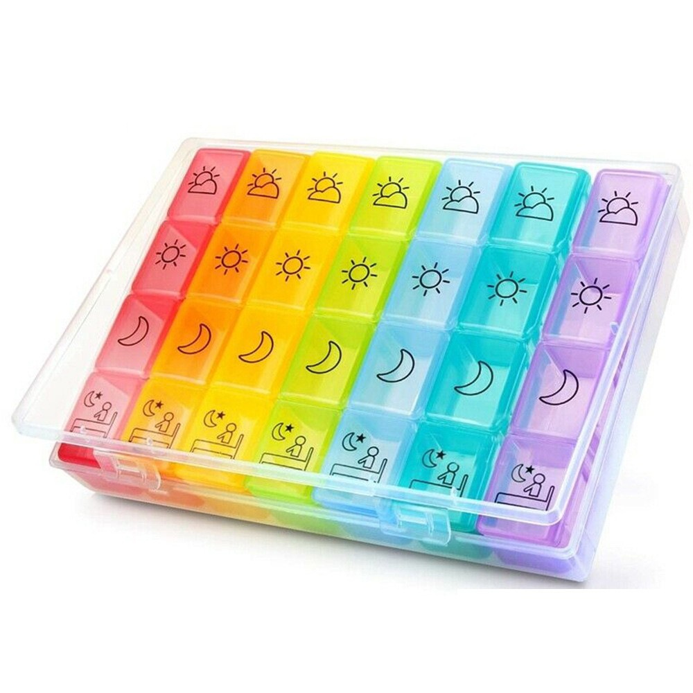 Portable Daily Weekly Medication Pill Case