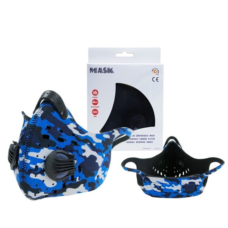 Outdoor Blue Camo Breathing Mask for Running