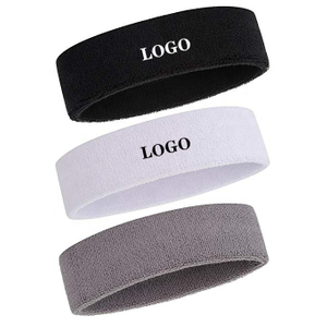 Customized Logo Printed Cotton Sports Headband in Assorted Colors