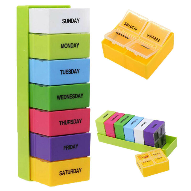 Ideal Travel Weekly 4 Dose Pill Planner Organizer