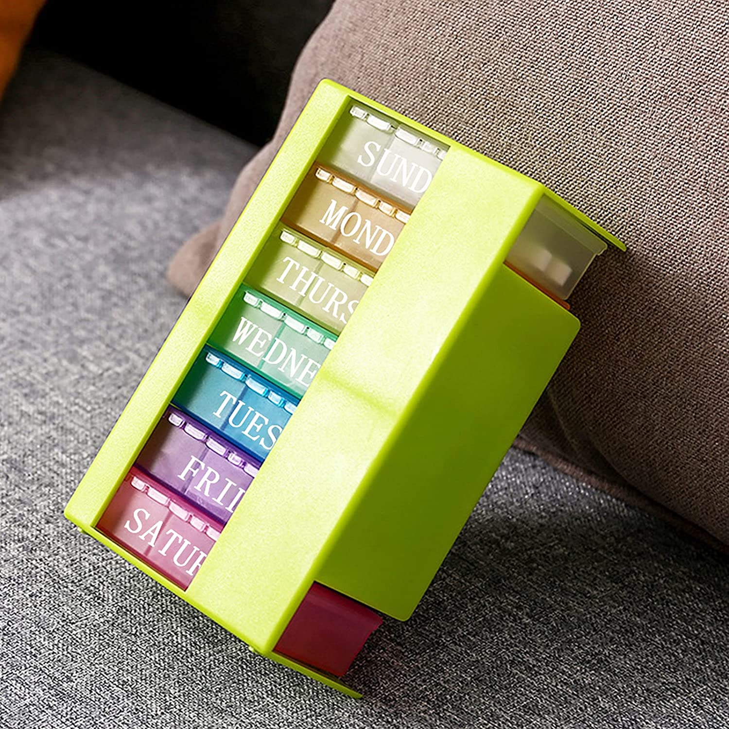 Stackable Pocket Daily 3 Times a Day Pill Organizer